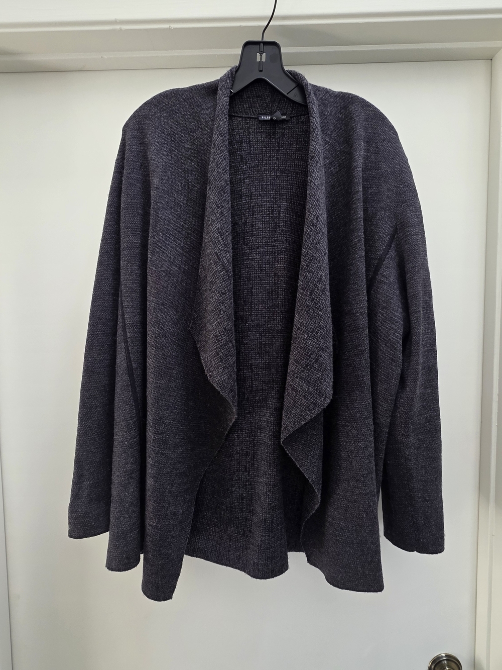Eileen Fisher Cardigan XL Quiet Luxury Minimalist Cozy Eclectic Grandpa